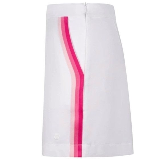 G/FORE TUX LADIES GOLF PERFORMANCE SKORT Skirt  Ombre Pink Stripe SNOW Size 2 - Picture 6 of 10